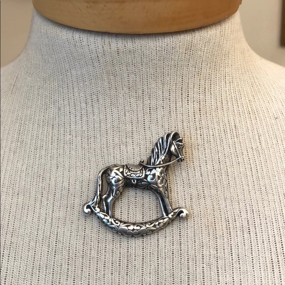 Jezlaine Sterling Silver Filigree Rocking Horse